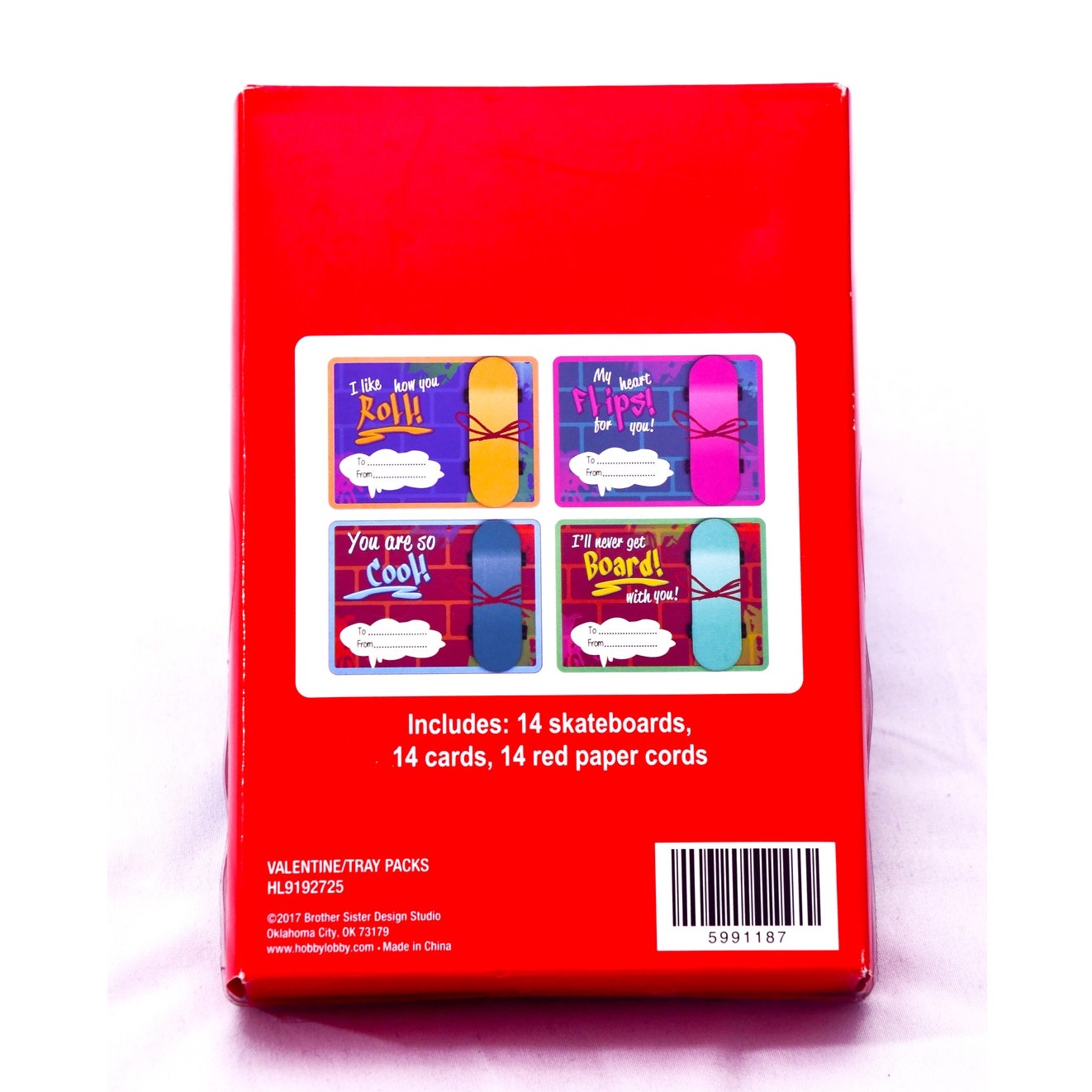 Valentine Skateboard Cards 14 Mini Finger Skateboards Classroom Exchange New