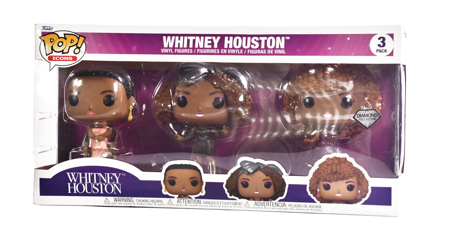 Funko Pop! 3-Pack: Rocks: Whitney Houston (Diamond Glitter)