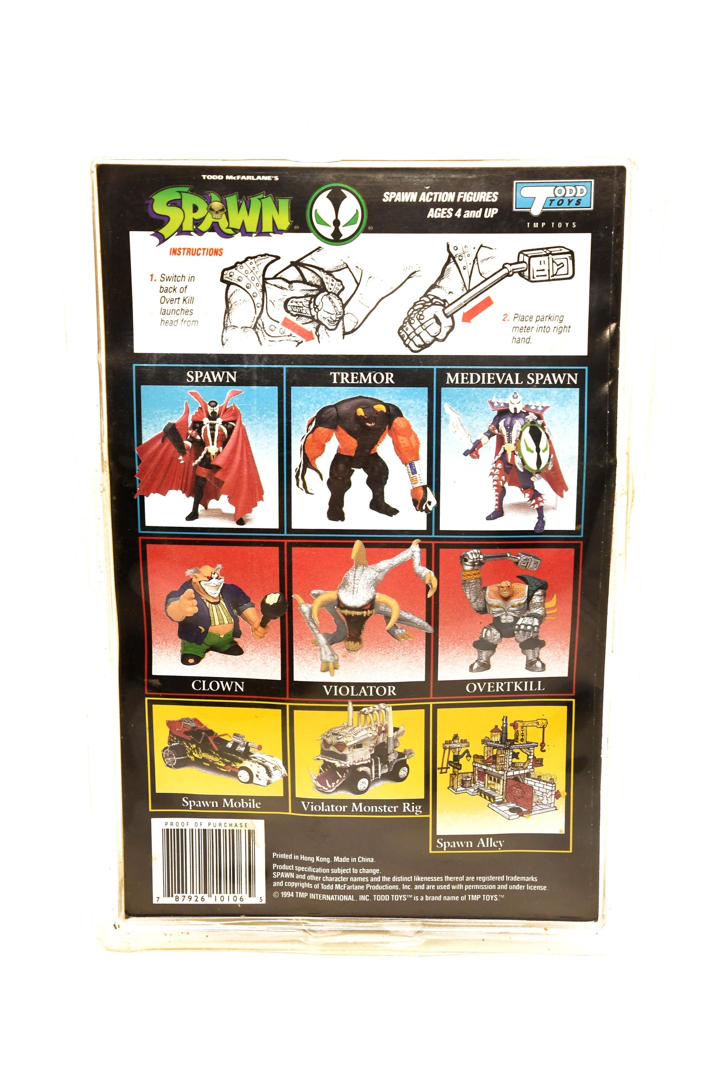 Spawn Overtkill Action Figure With Special Ed Comic 6" 1994