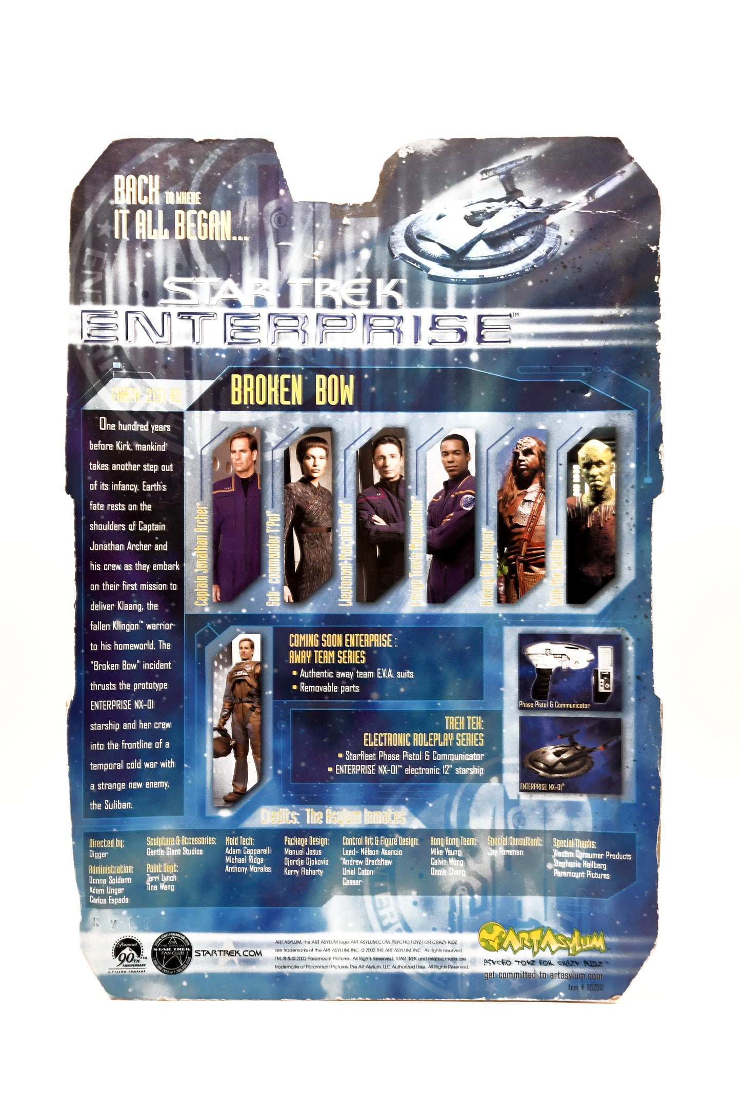 Star Trek Enterprise Broken Bow (2002) KLAANG Klingon Warrior 7" Figure #85200