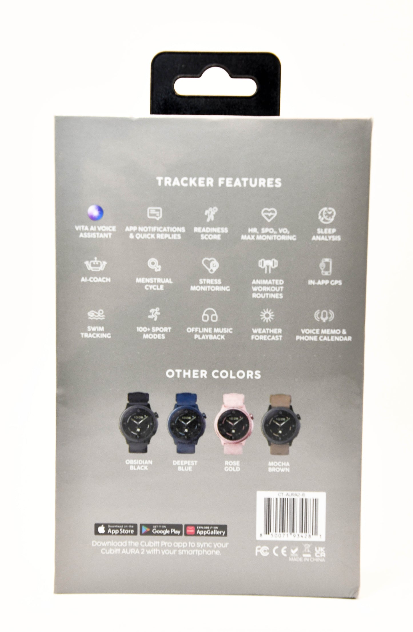 Cubitt Aura 2 Smartwatch 1.43" AMOLED Bluetooth Calling VITA AI New Sealed