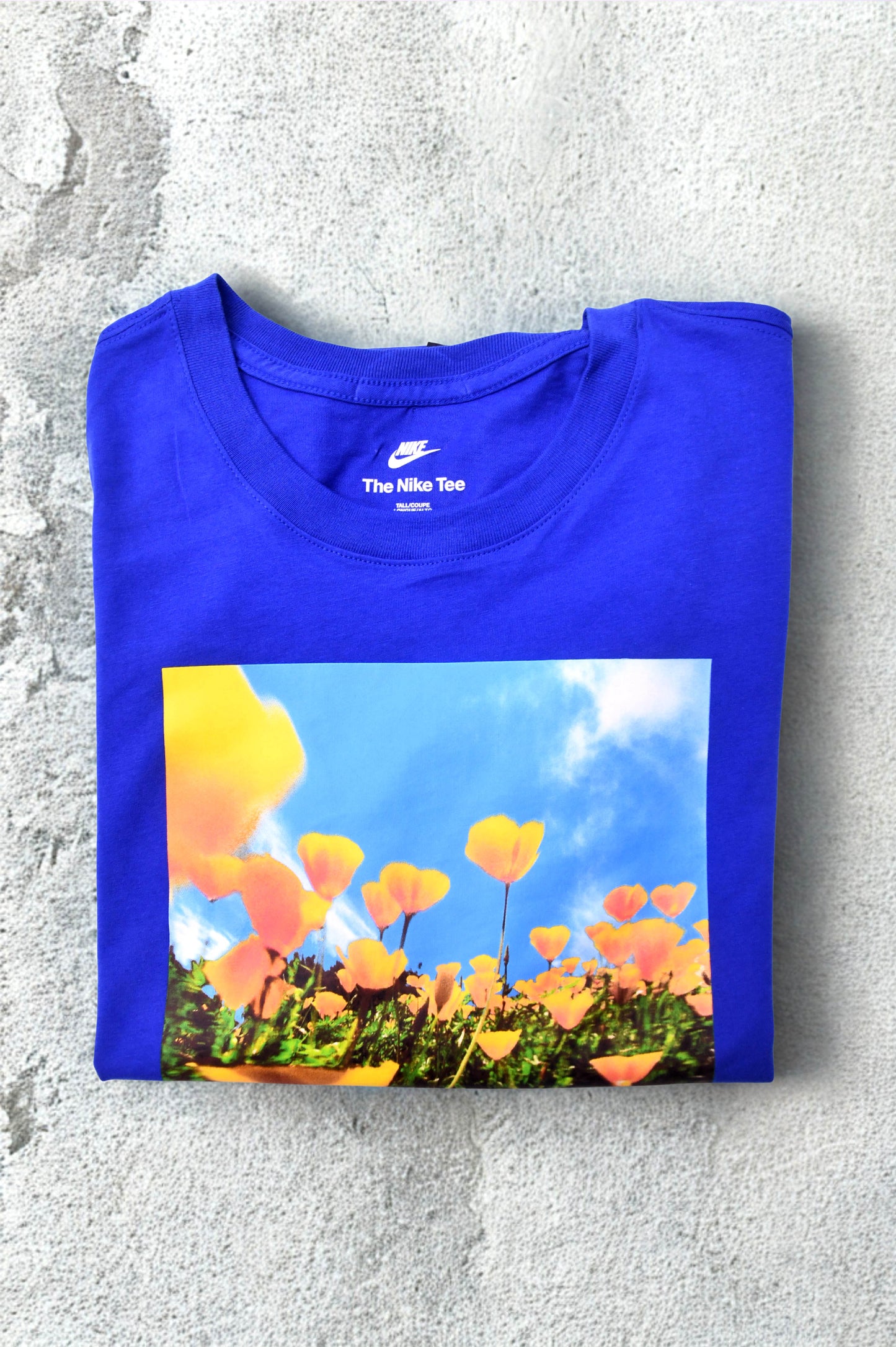 Nike Move With Nature Graphic T Shirt Blue Mens L M Tall Short Sleeve NWT