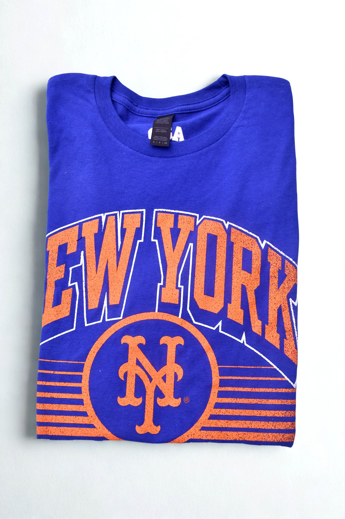 New York Mets Baseball T-Shirt Men's Small Blue MLB Graphic Tee NWT Cotton