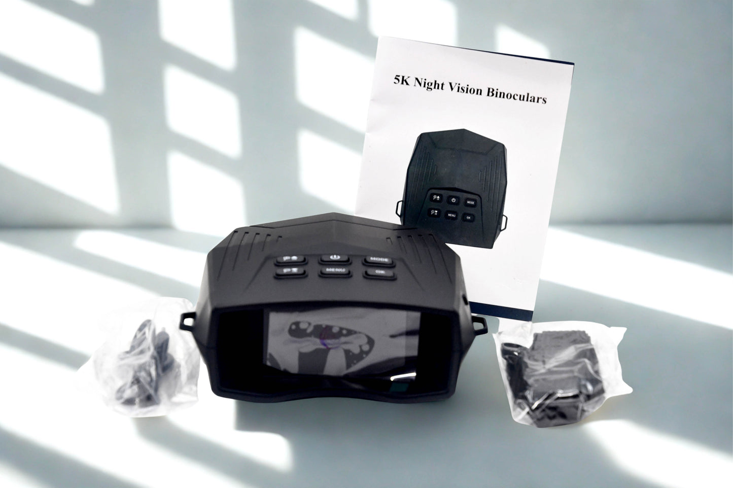 5K Night Vision Binoculars 60MP IR Digital Camera 10X Zoom 3"Screen Rechargeable