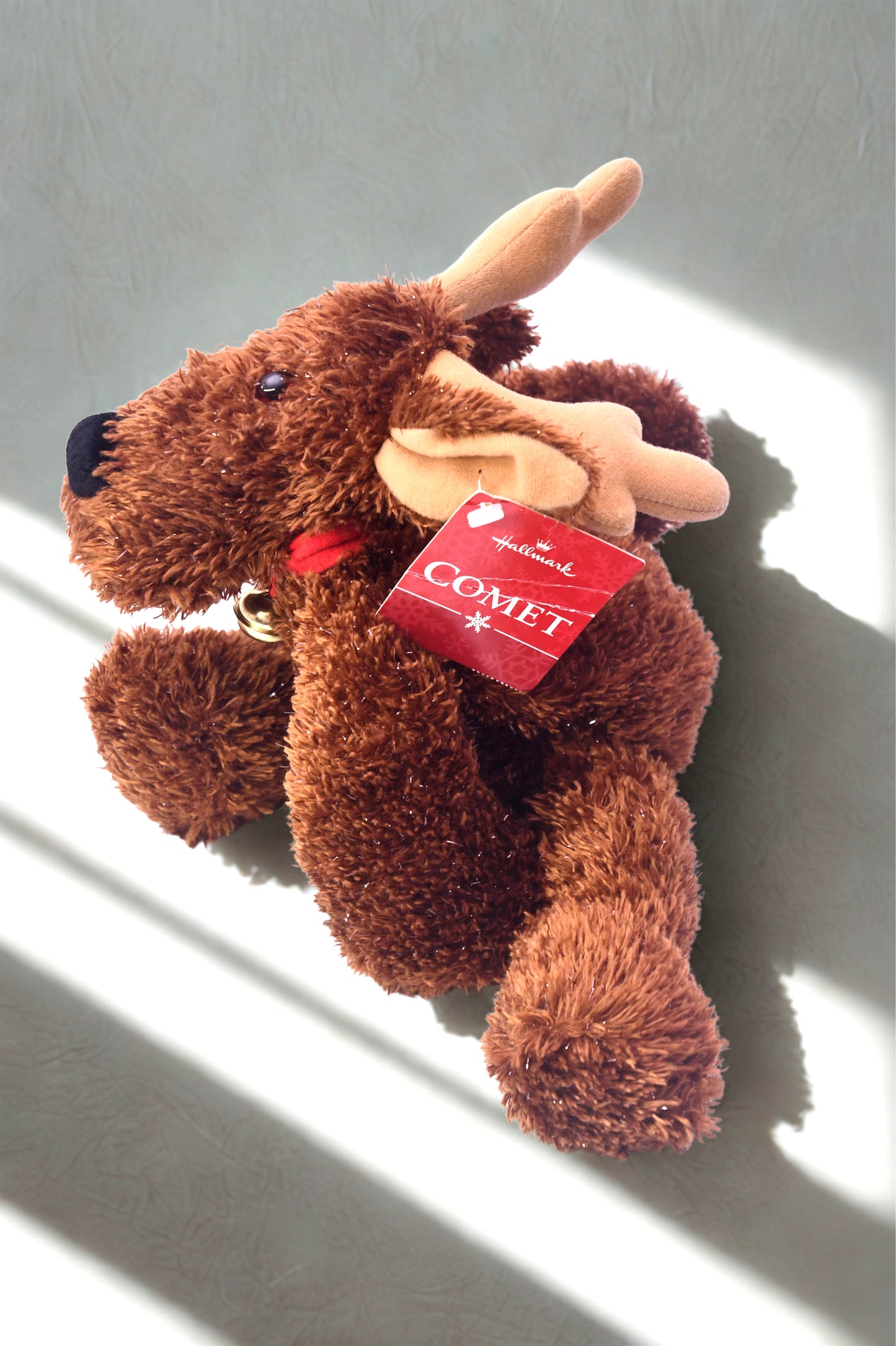 Hallmark Comet Reindeer Plush Stuffed Animal Brown Christmas Moose w/ Tag Bell