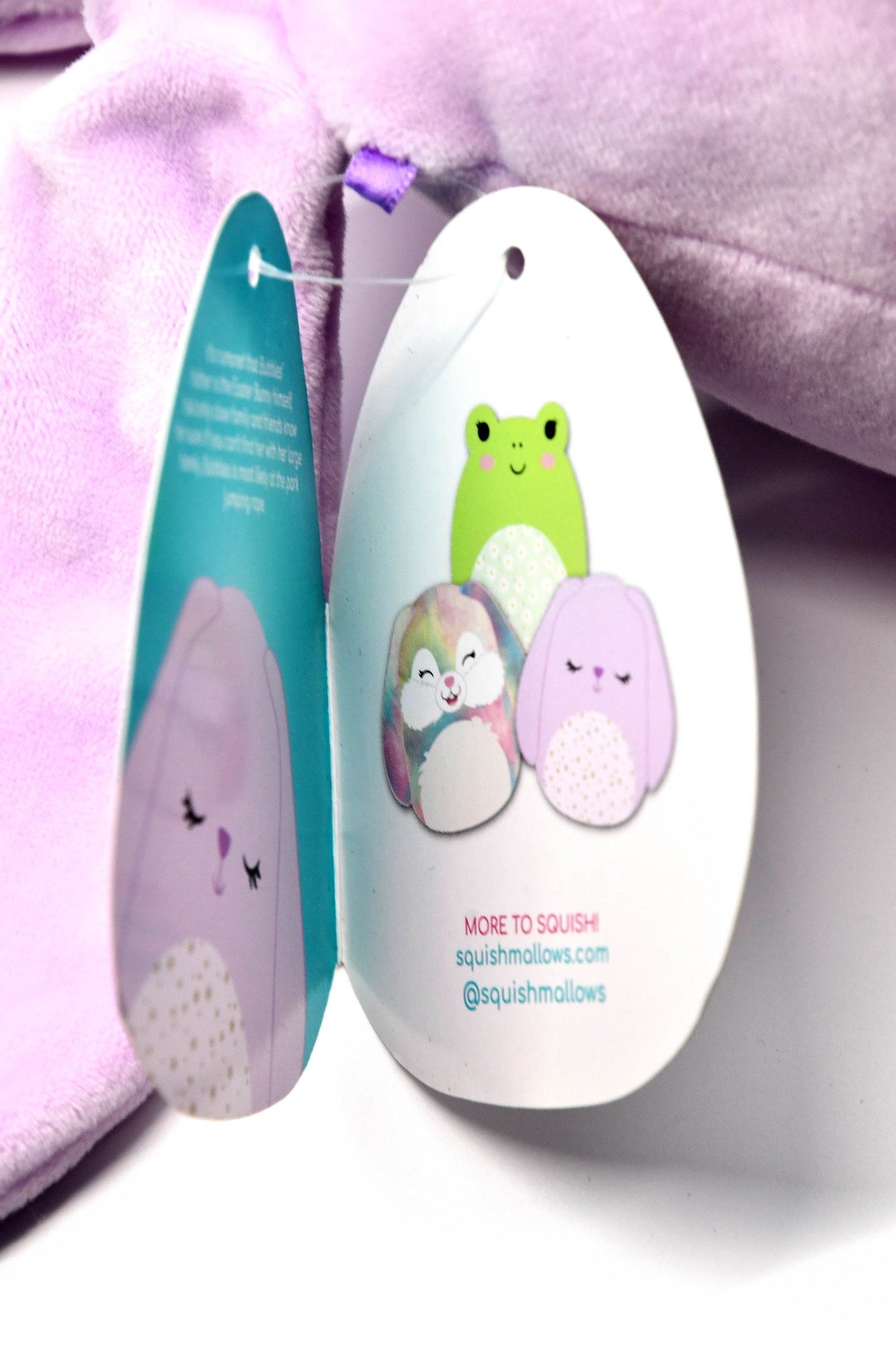 Original Squishmallows Bubbles Lavender Bunny Rabbit Plush 8" Kellytoy NWT