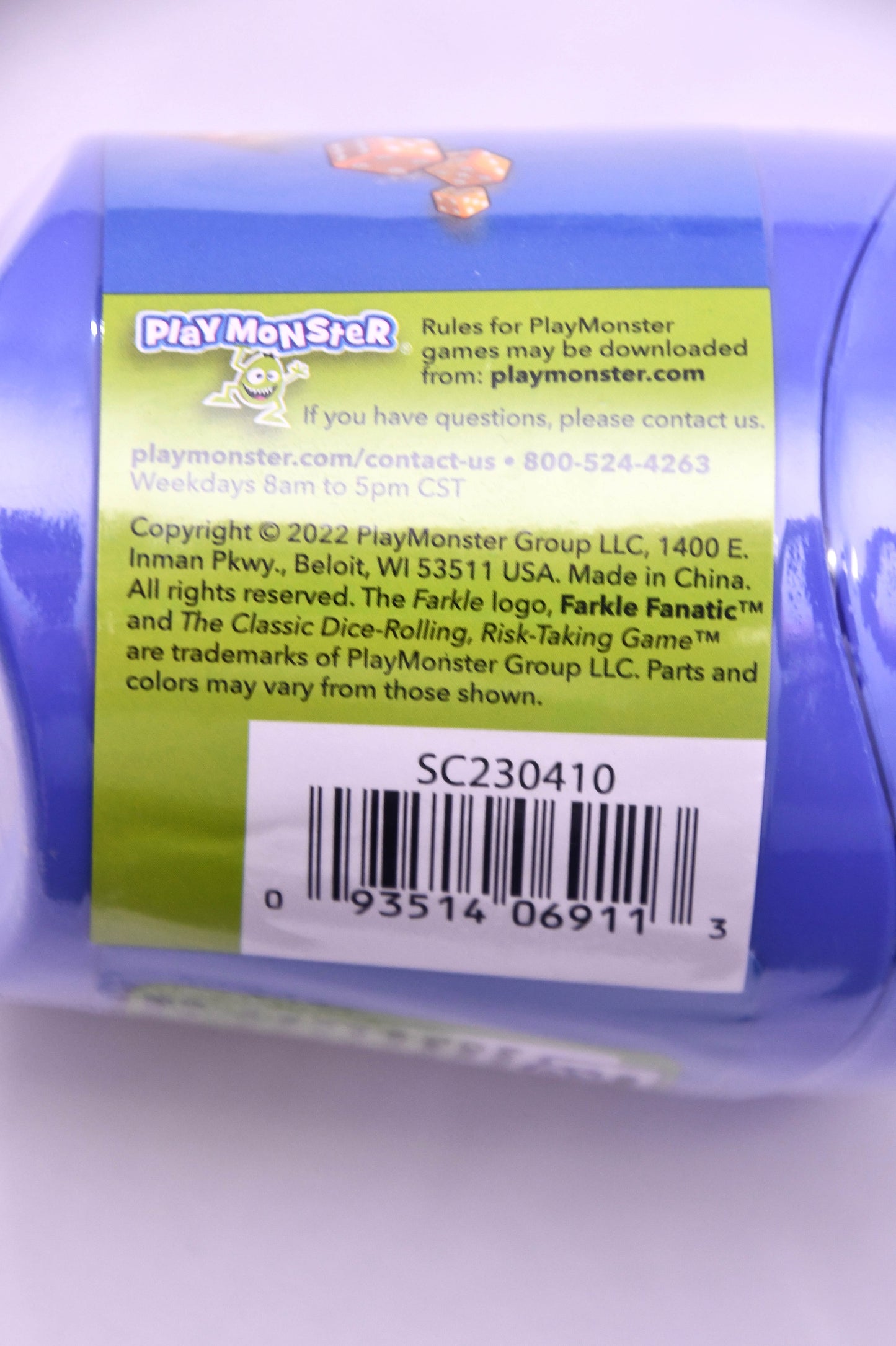 Farkle Classic Dice Game Travel Cup New Factory Sealed 6 Dice PlayMonster 2022