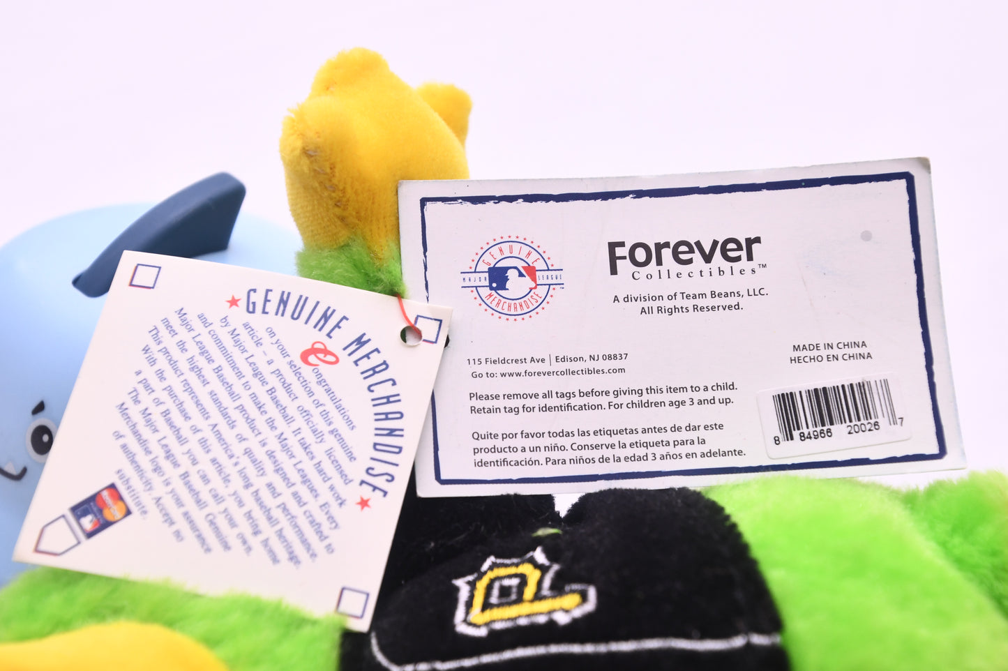Forever Collectibles Pittsburgh Pirates Parrot Mascot Plush MLB Stuffed Toy Tag