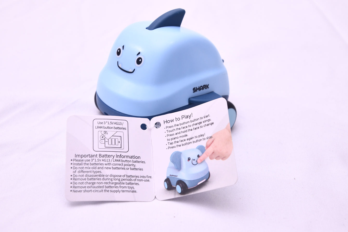 Sunny Days Animal Cars Shark Musical Toddler Toy Car Lights Sounds NWT 12M+