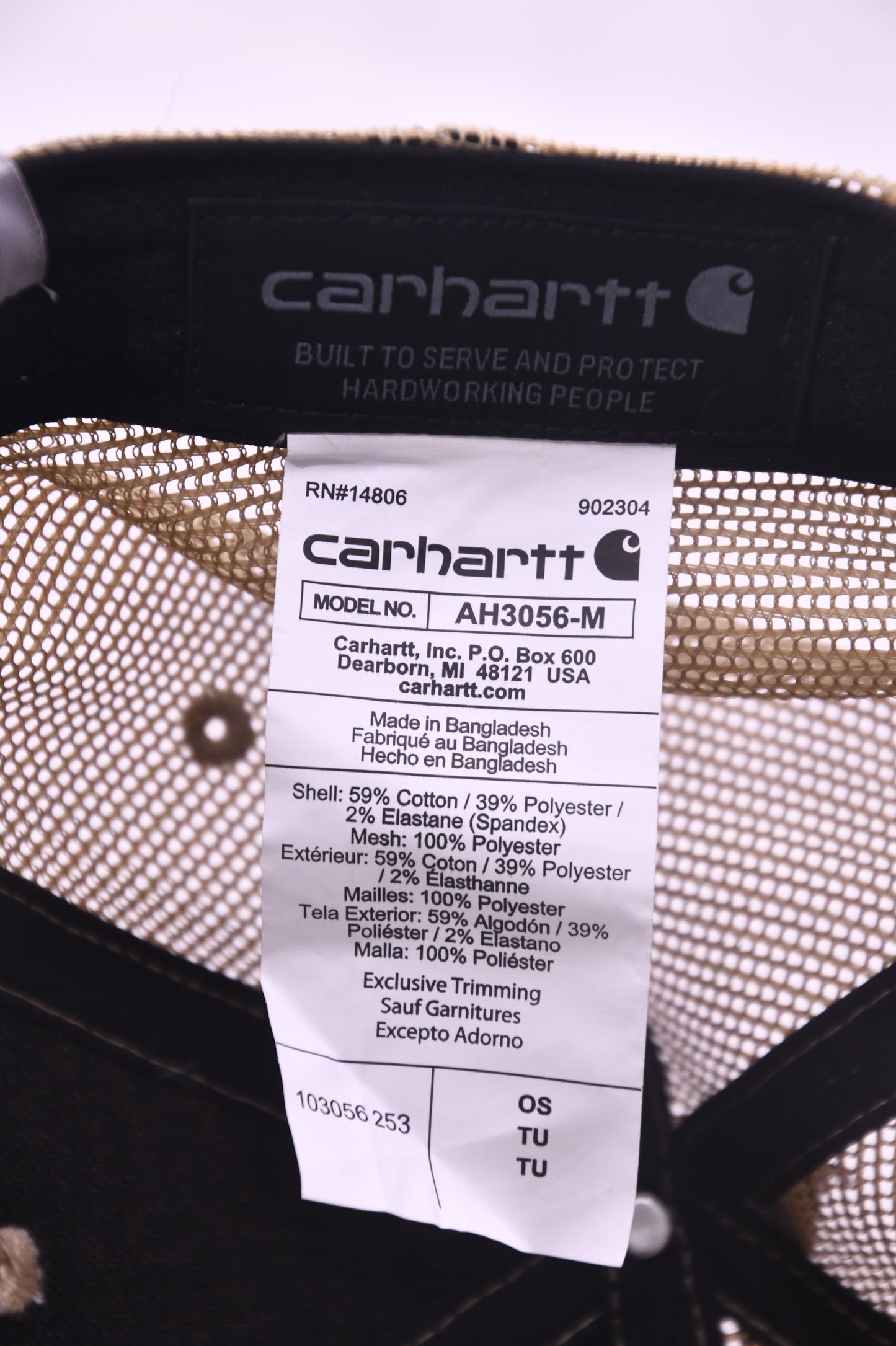 Carhartt Blake's Hard Cider Co Canvas Mesh Trucker Hat Cap Tan Snapback NWT OS