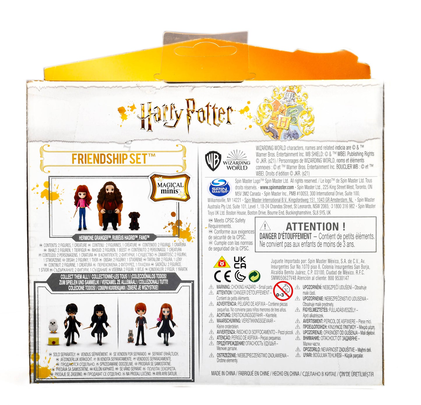 Wizarding World Harry Potter, Magical Minis Hermione and Rubeus Hagrid Friendship Set with Creature, Kids Toys for Ages 5 and up