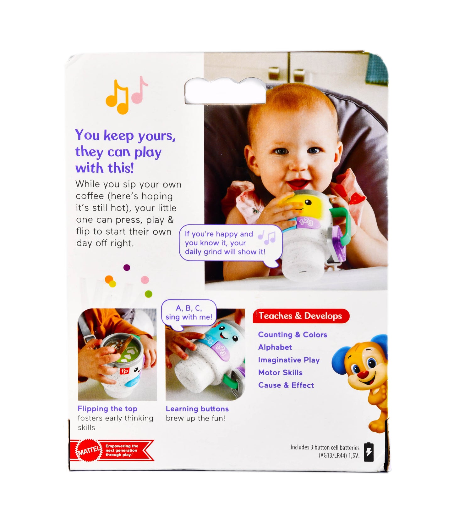 Fisher-Price Laugh & Learn Coffee Mug Wake Up and Learn