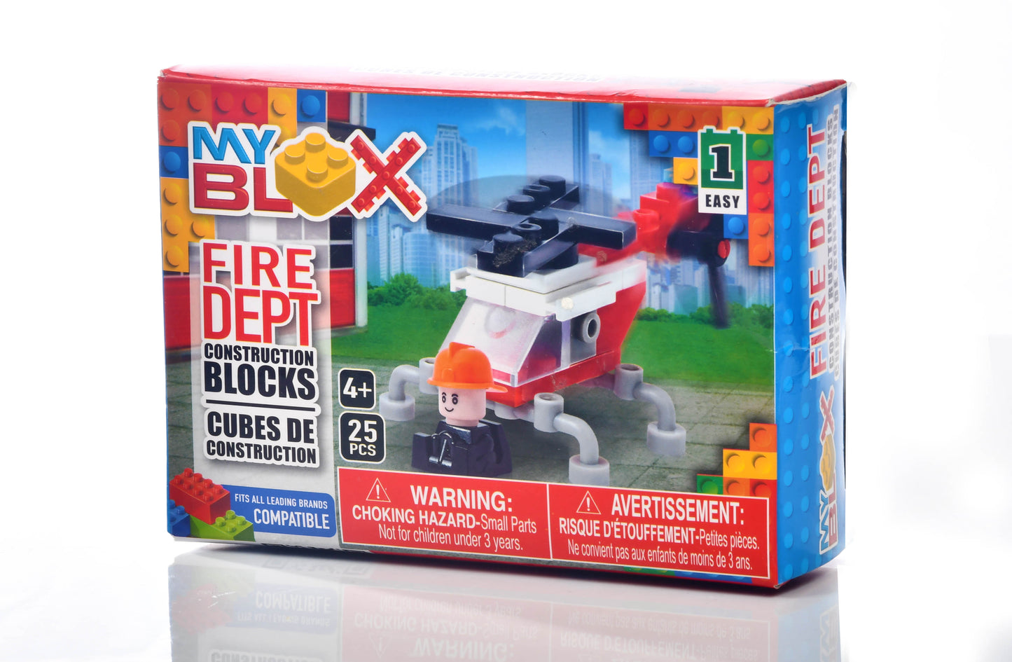 My Blox Building Fire Dept. Helicopter 5 Pieces Toy Gift