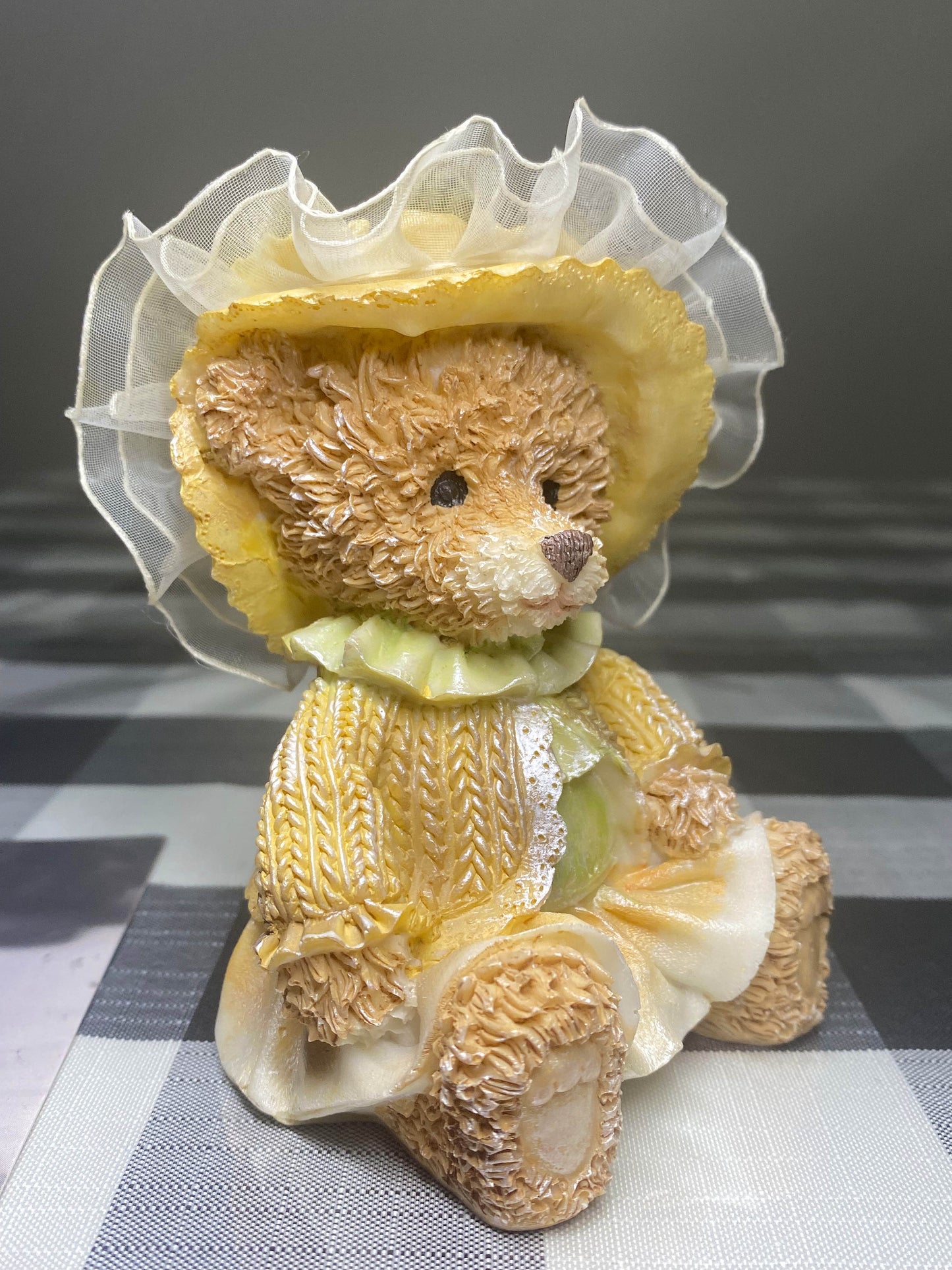 Vintage Teddy Sitting with Hat