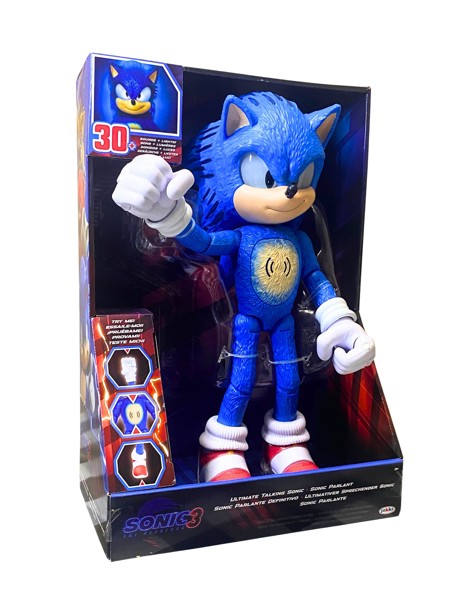 NEW Sonic The Hedgehog 3 Movie 13” Ultimate Talking Action Figure Jakks
