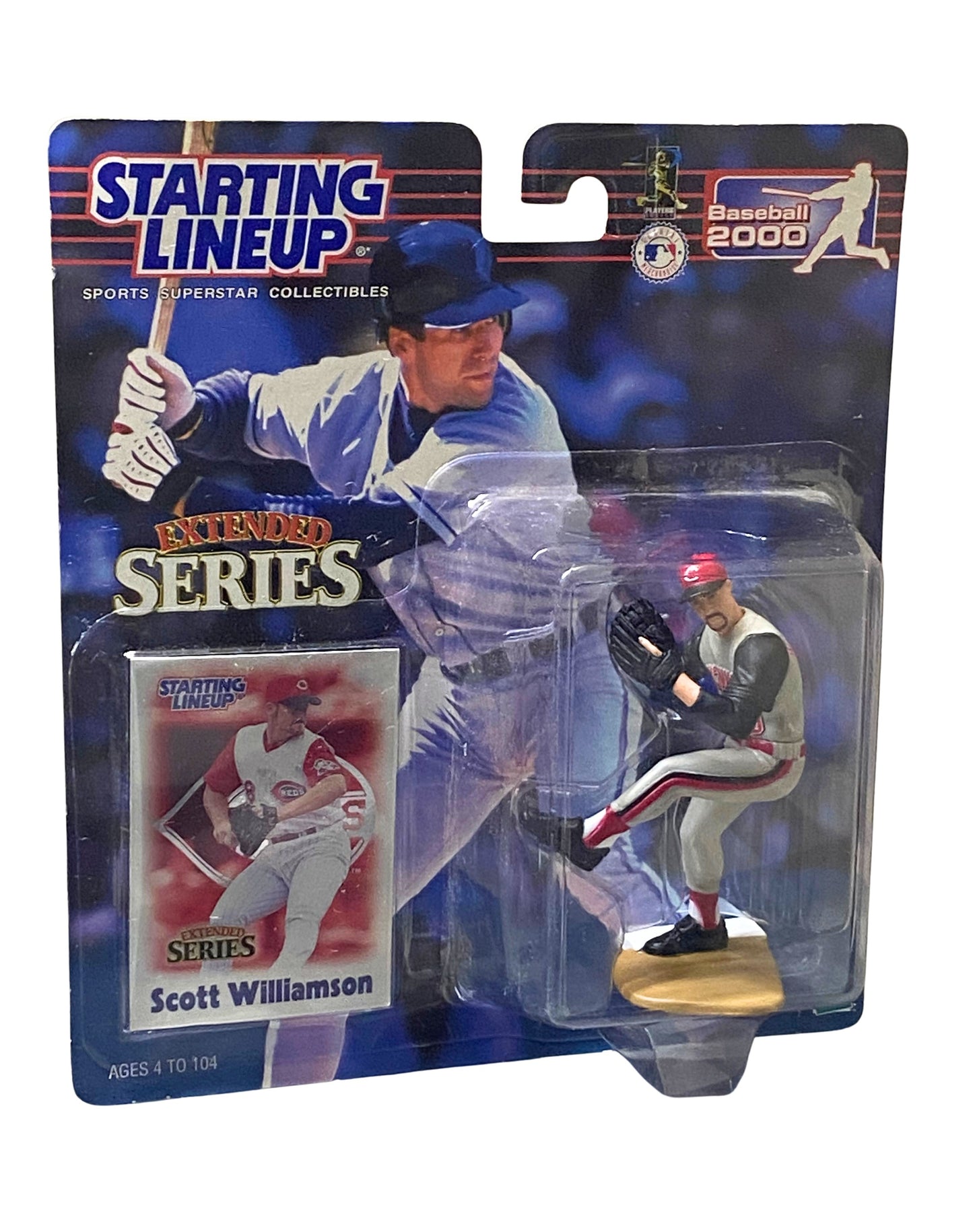 SCOTT WILLIAMSON 2000 STARTING LINE-UP SLU EXTENDED ROOKIE FIGURE&RC!REDS P RC