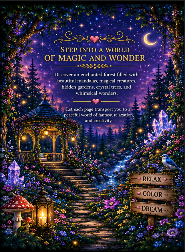 Enchanted Forest Mandala-Digital PDF Download