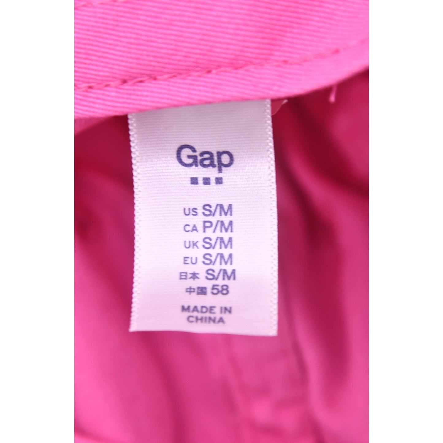 GAP Pink Baseball Cap Hat Logo Adjustable S/M Cotton Casual Women