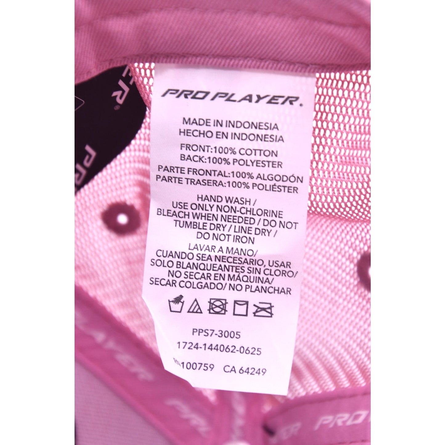 Pro Player Pink Trucker Snapback Hat Cap Mesh Adjustable OS New With Tags NWT Condition