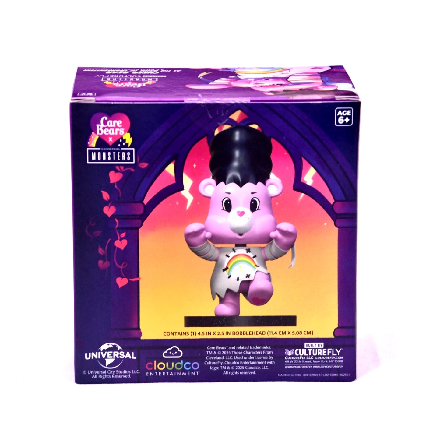 Care Bears Cheer Bear Bride of Frankenstein Bobblehead CultureFly 4.5" New