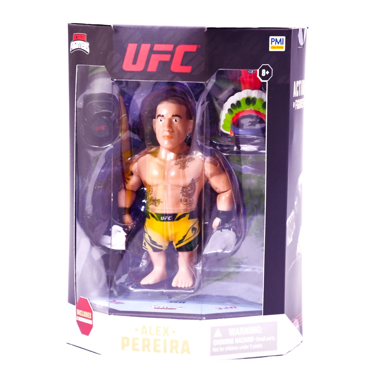 UFC Alex Pereira Octagon Fighters Action Figure PMI 8+ New Sealed w/ Accessories