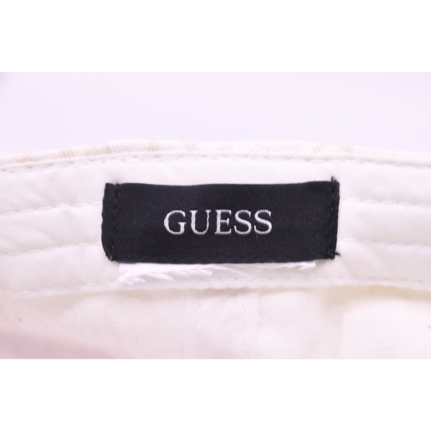Guess White Monogram Logo Baseball Cap Adjustable Hat One Size Unisex