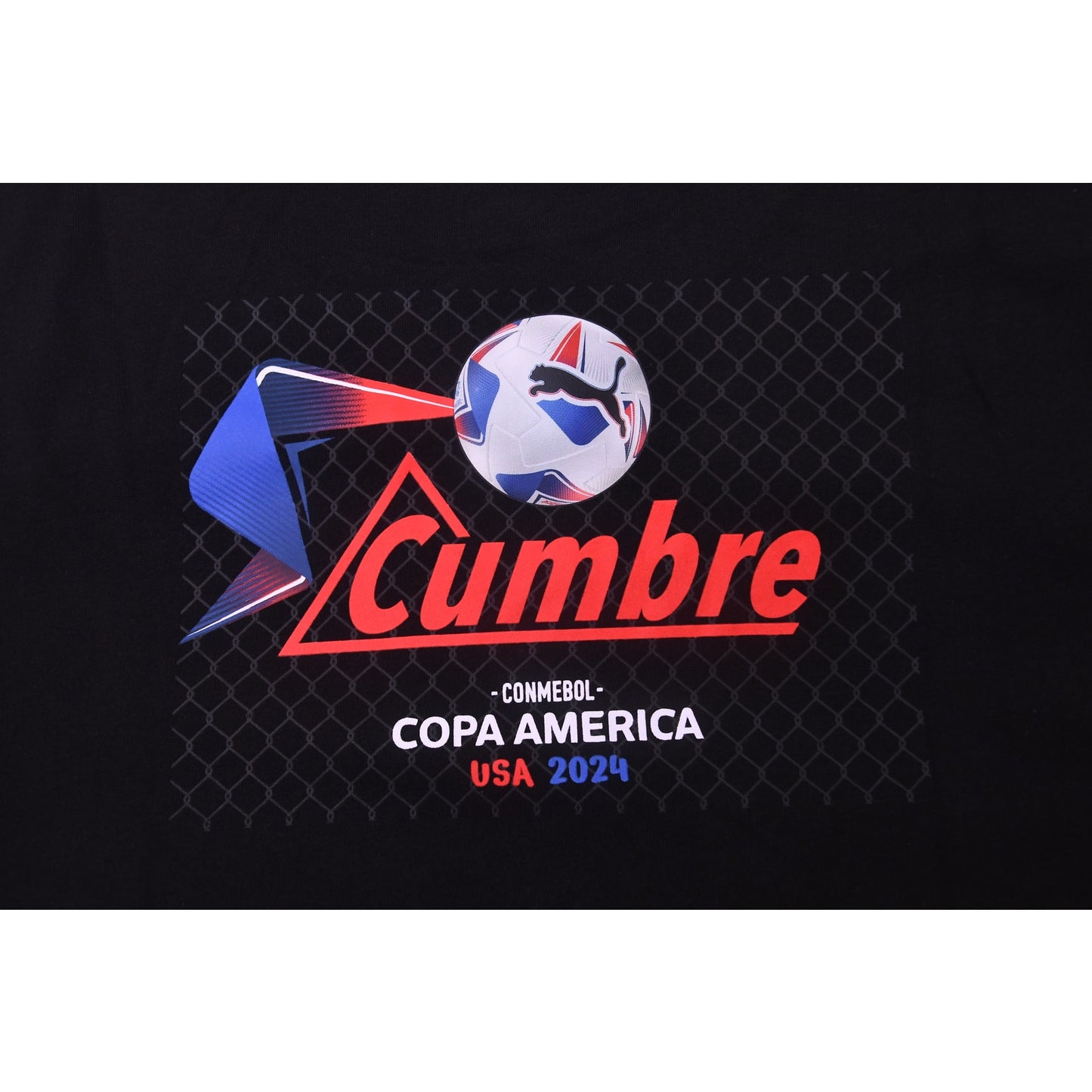 Puma CONMEBOL Copa America USA 2024 Cumbre Tee Black Men's Medium NWT