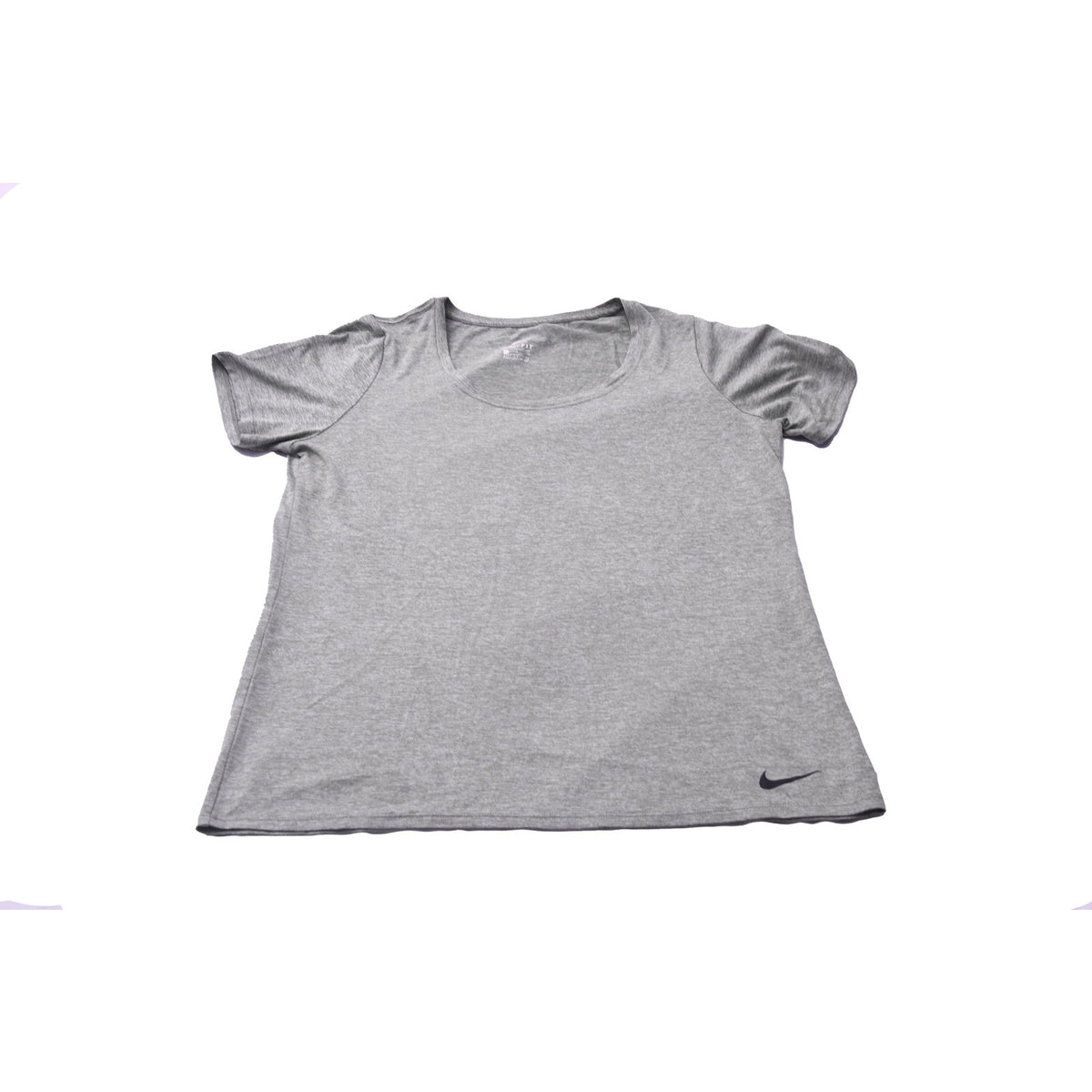 Nike Dri-FIT Women's Large Gray Short Sleeve Athletic Workout Shirt