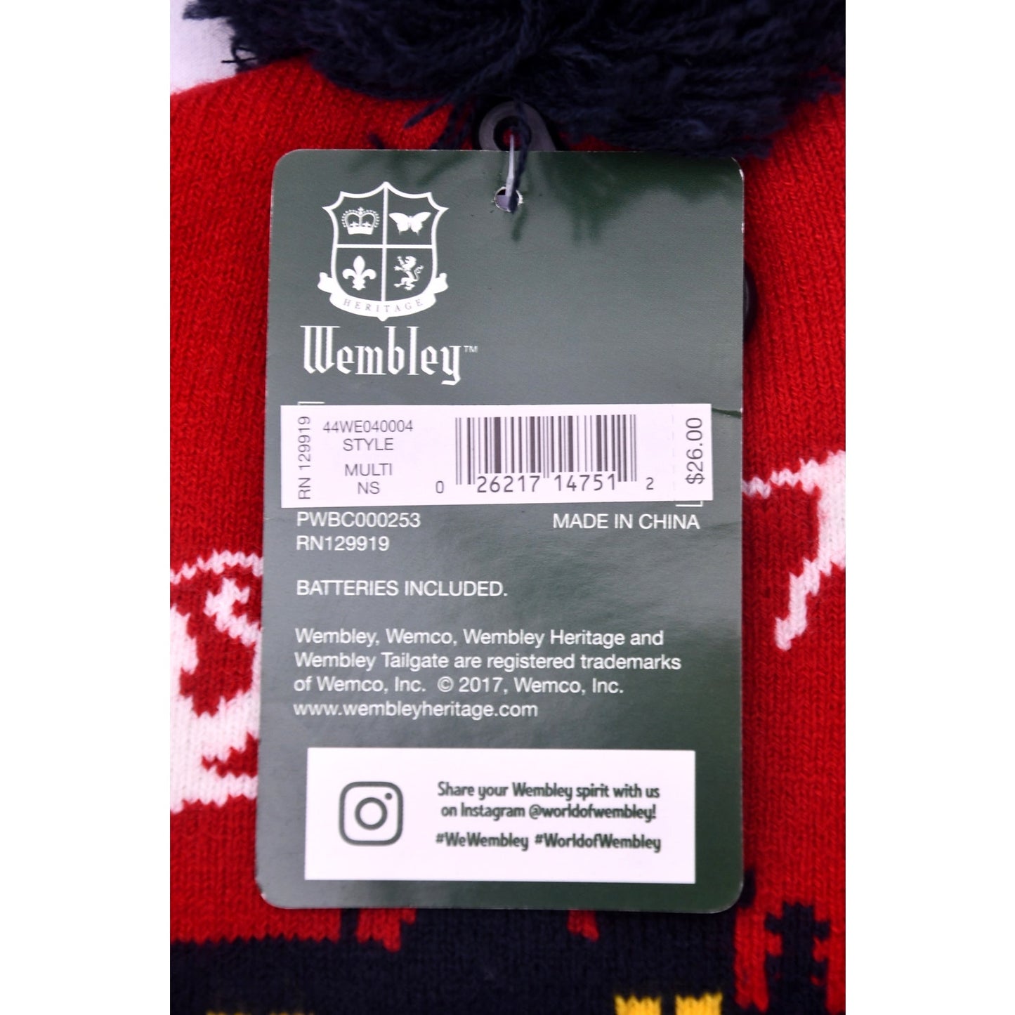 Wembley "SLEIGHED IT" Musical Christmas Beanie - NEW WITH TAGS