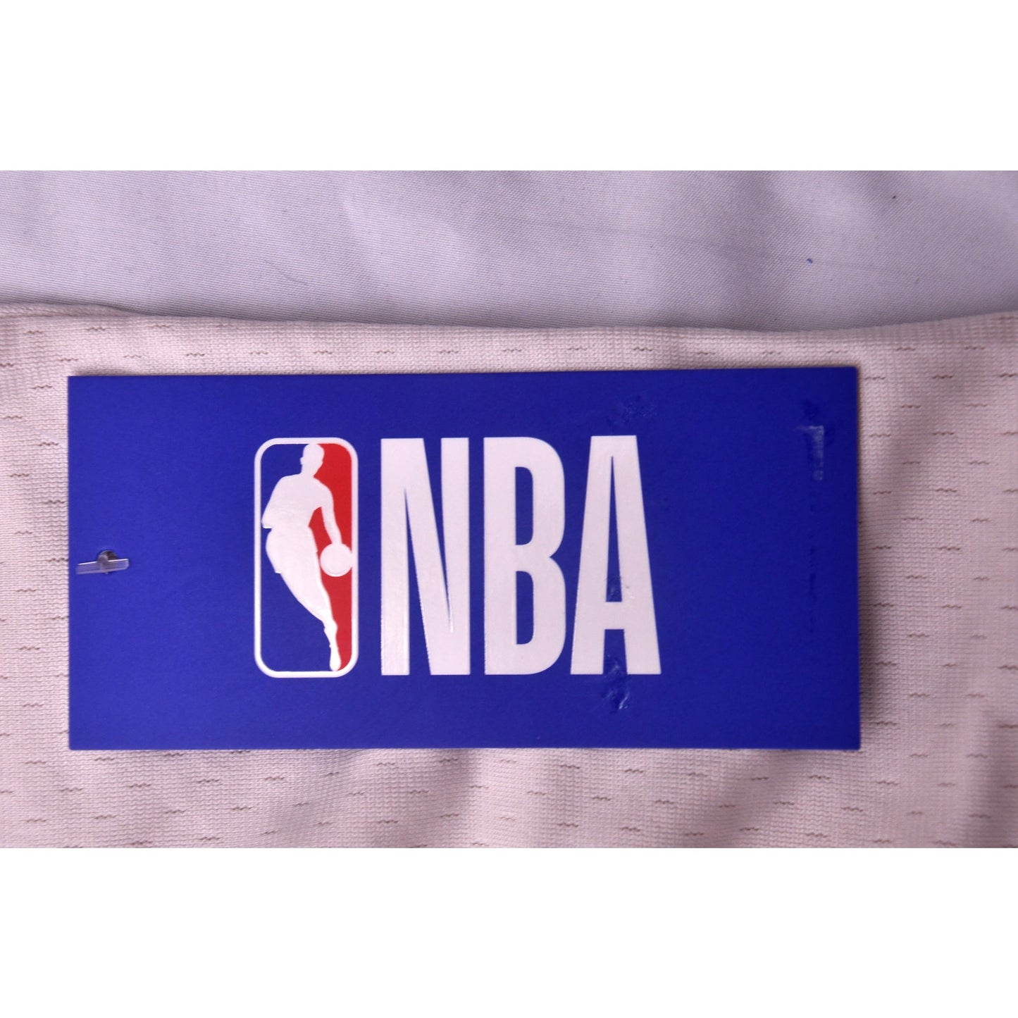 NWT NBA Lay Up Zip Up Polo Shirt Mens Large Cream Short Sleeve MSRP $40
