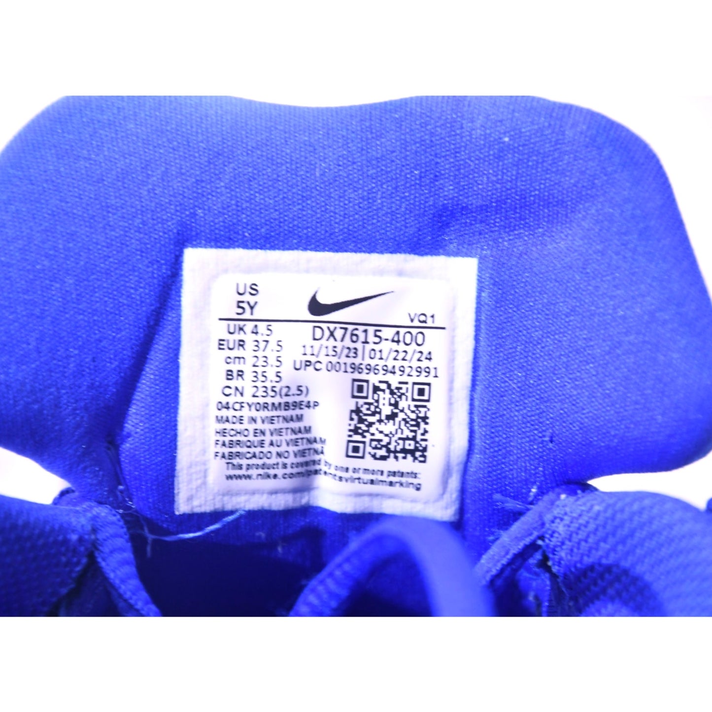 Nike Court Legacy Blue White Gum Sole Sneakers Boys 6.5Y Women's 8 DH3056-401