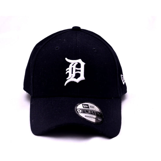 New Era Detroit Tigers 9FORTY Adjustable MLB Baseball Cap Black White Logo