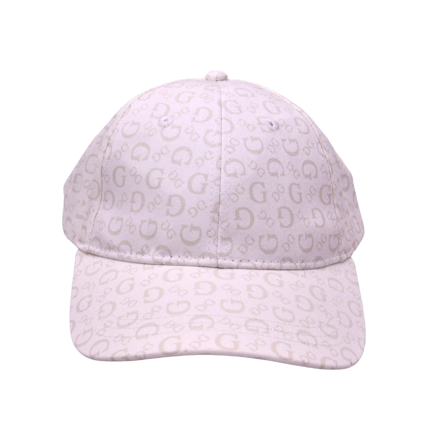 Guess White Monogram Logo Baseball Cap Adjustable Hat One Size Unisex