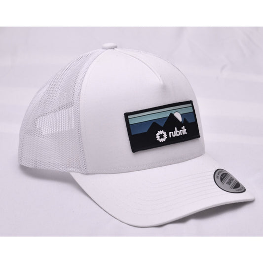 Rubrik Yupoong Snapback Trucker Hat White Adjustable Mesh Cap New
