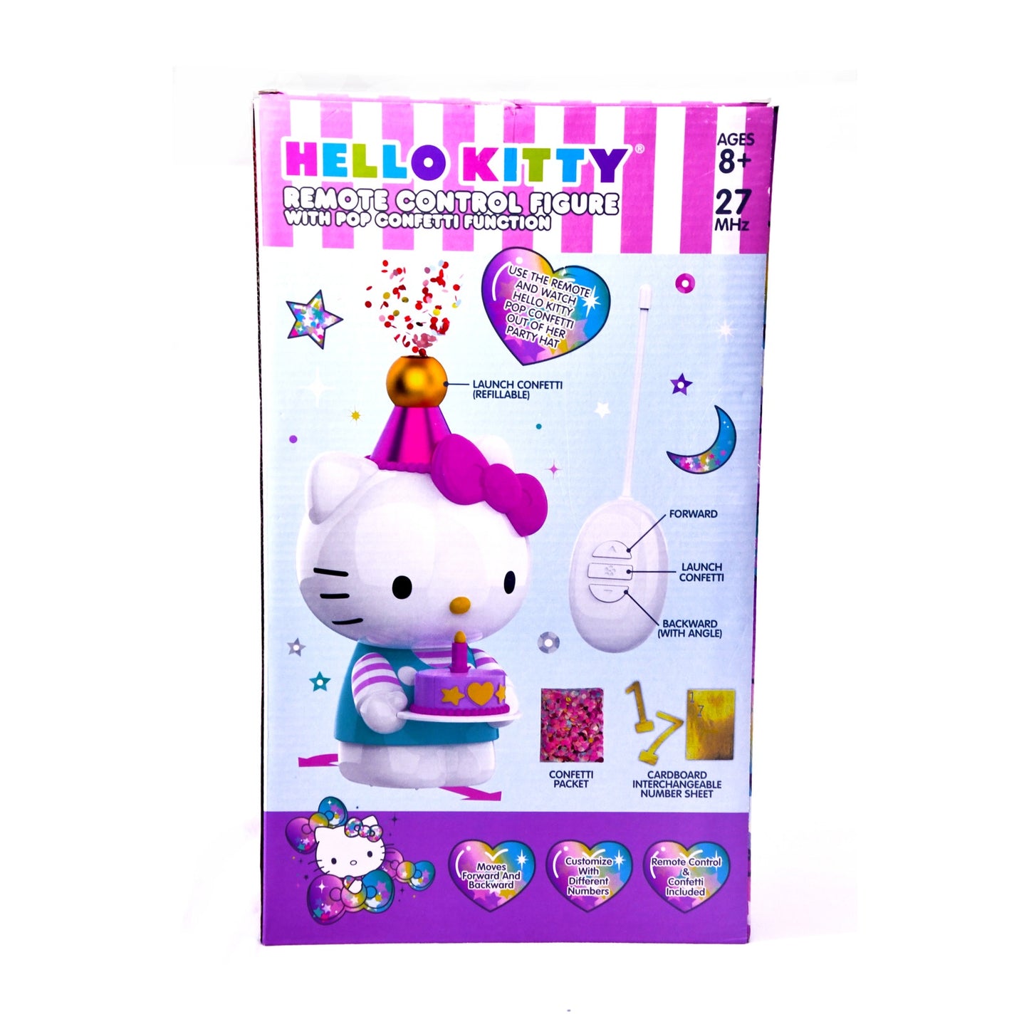 Hello Kitty Remote Control Figure Pop Confetti Function 27MHz Sanrio New