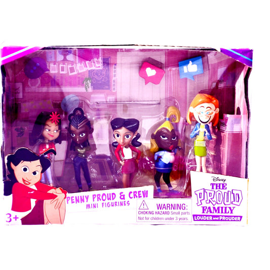 Disney The Proud Family Penny Proud & Crew Mini Figures 5-Pack w/ Box 2021