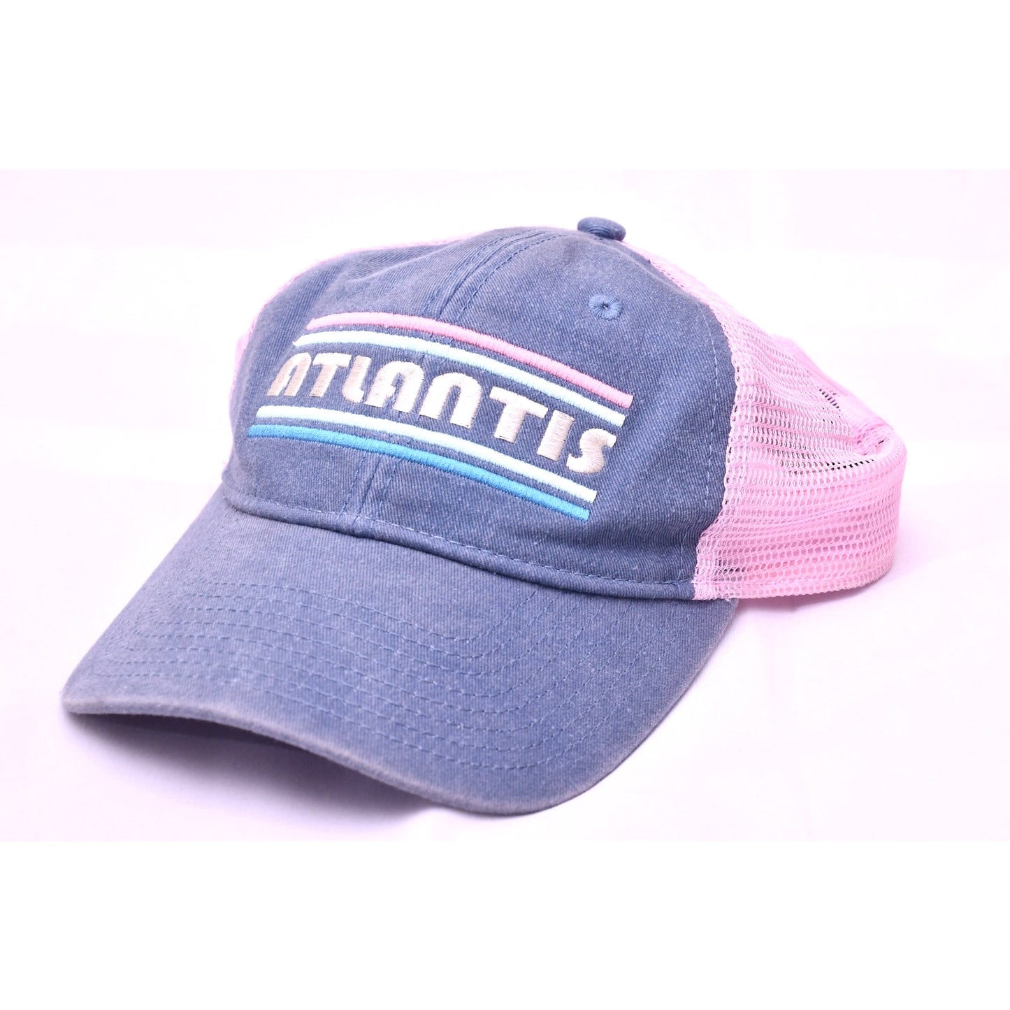 Atlantis Paradise Island Gray Pink Trucker Snapback Hat Cap One Size