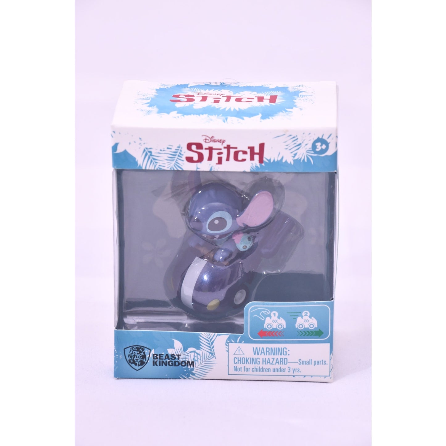 Disney Stitch Beast Kingdom YuMe Pull Back Car Figure Purple Black Sealed New