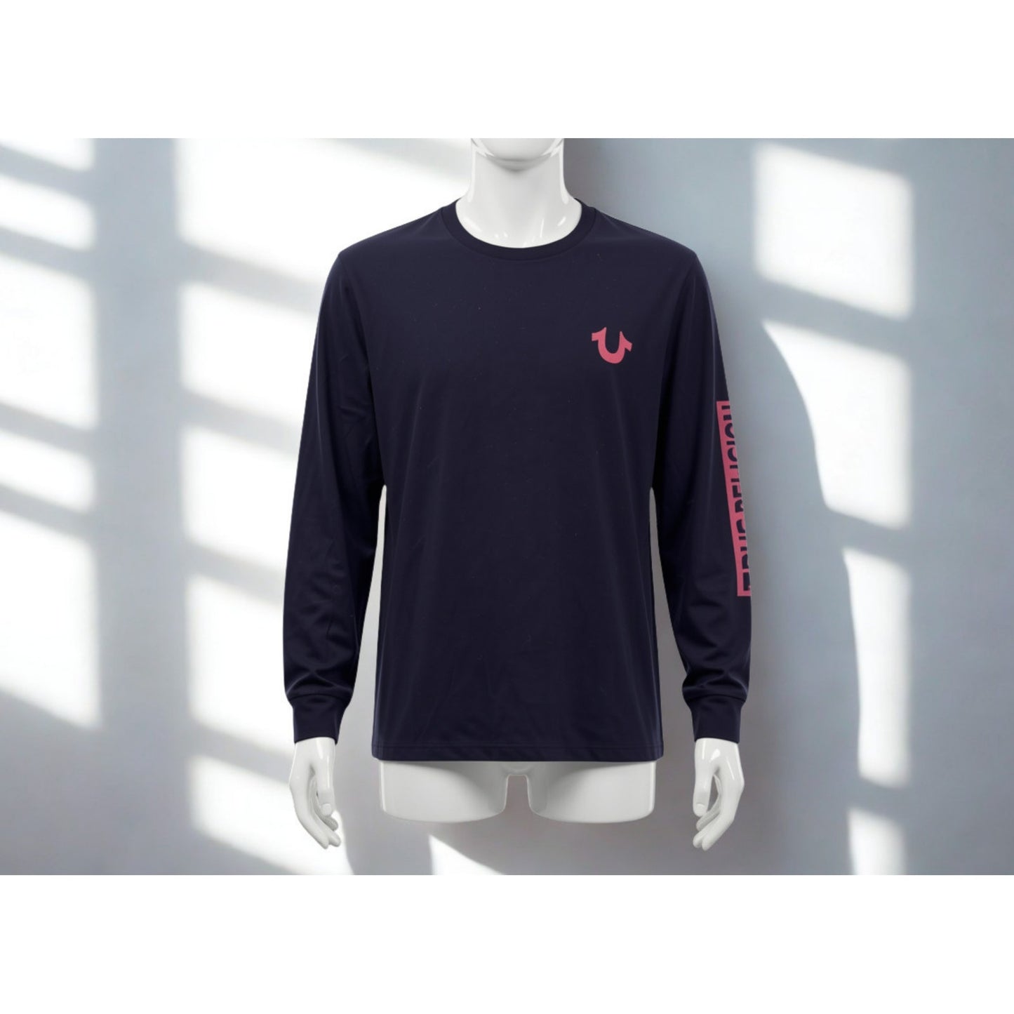 True Religion Buddha LS Tee Black Red Men's L NWT