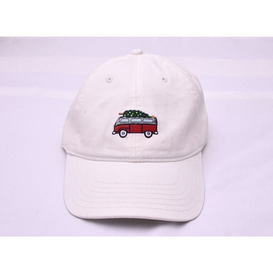 Mighty Fine Christmas Van Tree White Dad Hat Adjustable OSFM NWT