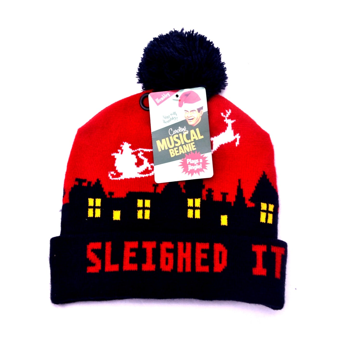 Wembley "SLEIGHED IT" Musical Christmas Beanie - NEW WITH TAGS