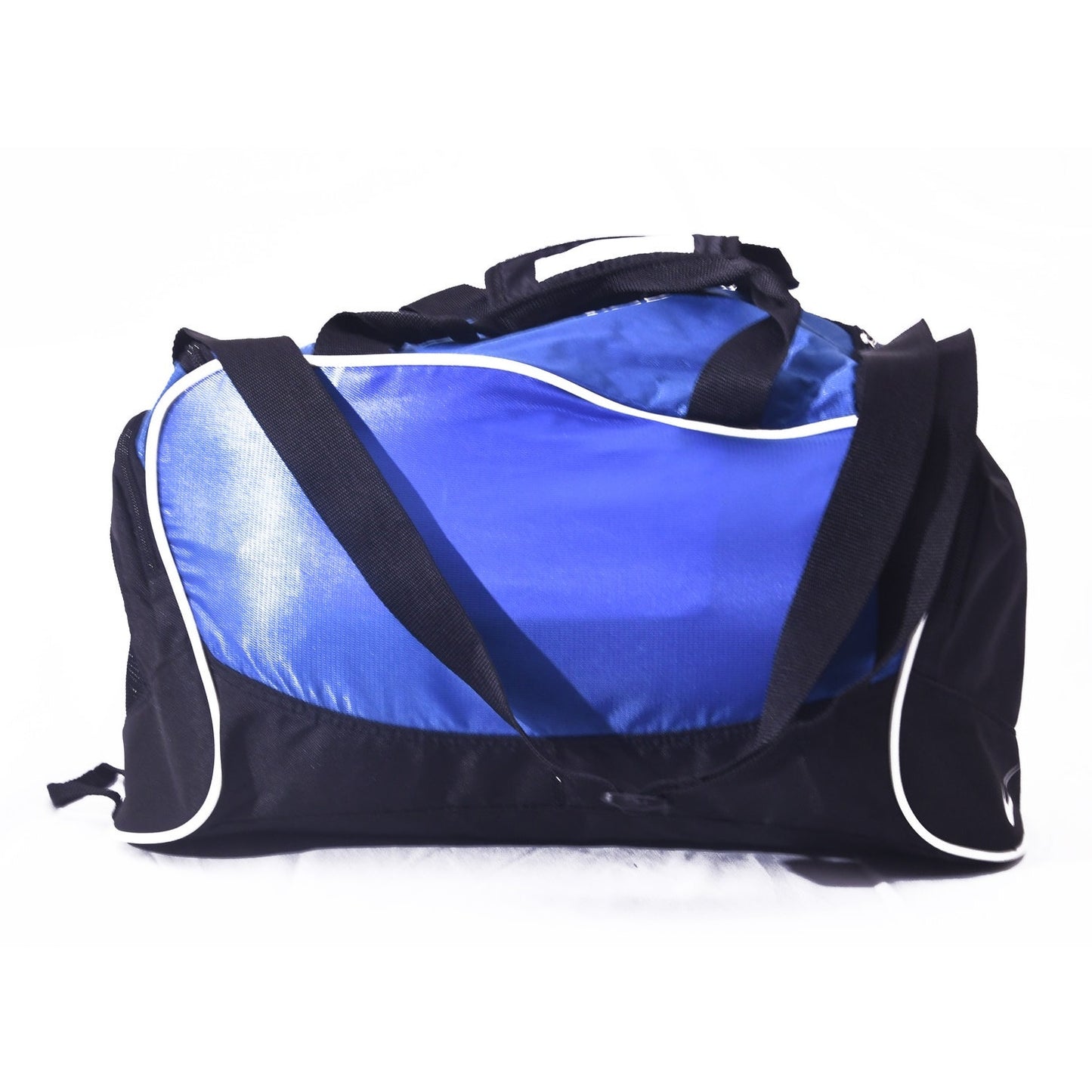 Nike Duffel Bag Blue Black Gym Sports Travel Shoulder Bag Multi Pocket