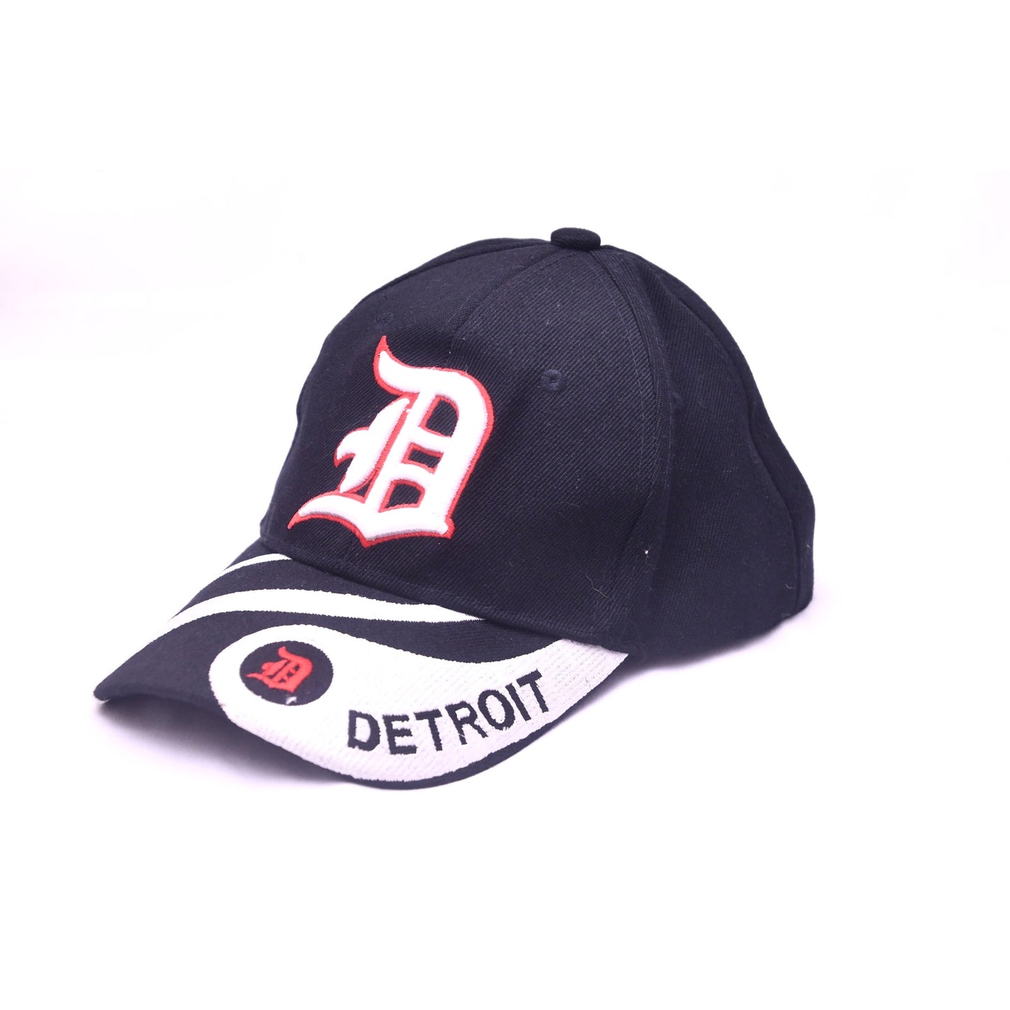 Detroit Tigers Black Adjustable Baseball Cap Hat Embroidered D Logo OSFA