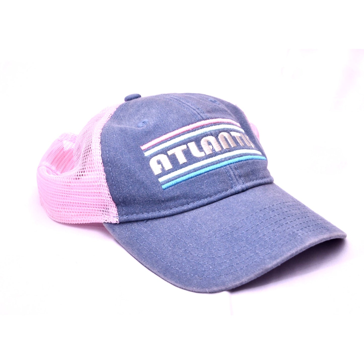Atlantis Paradise Island Gray Pink Trucker Snapback Hat Cap One Size