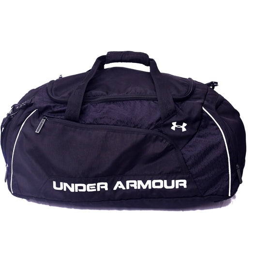 Under Armour Black Duffel Gym Bag Sports Travel Shoulder Bag Multi Pocket