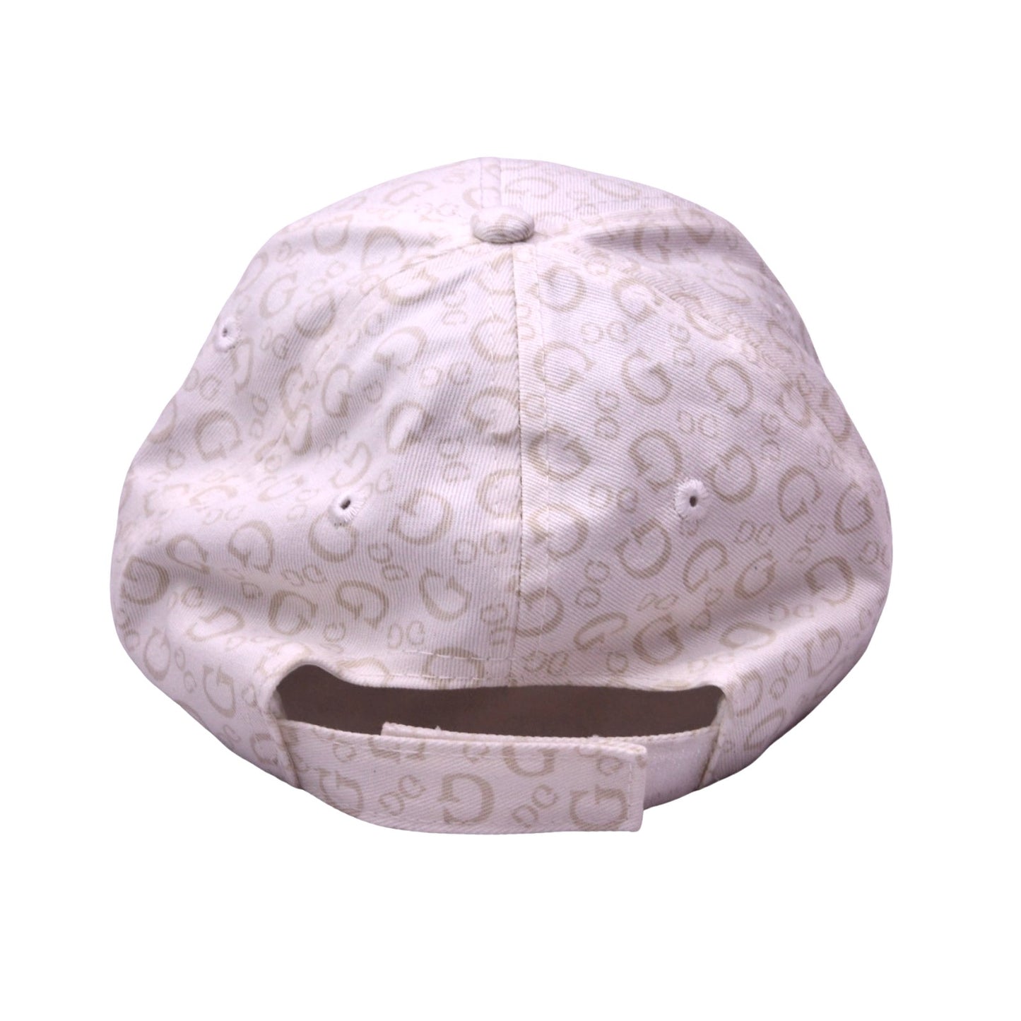 Guess White Monogram Logo Baseball Cap Adjustable Hat One Size Unisex