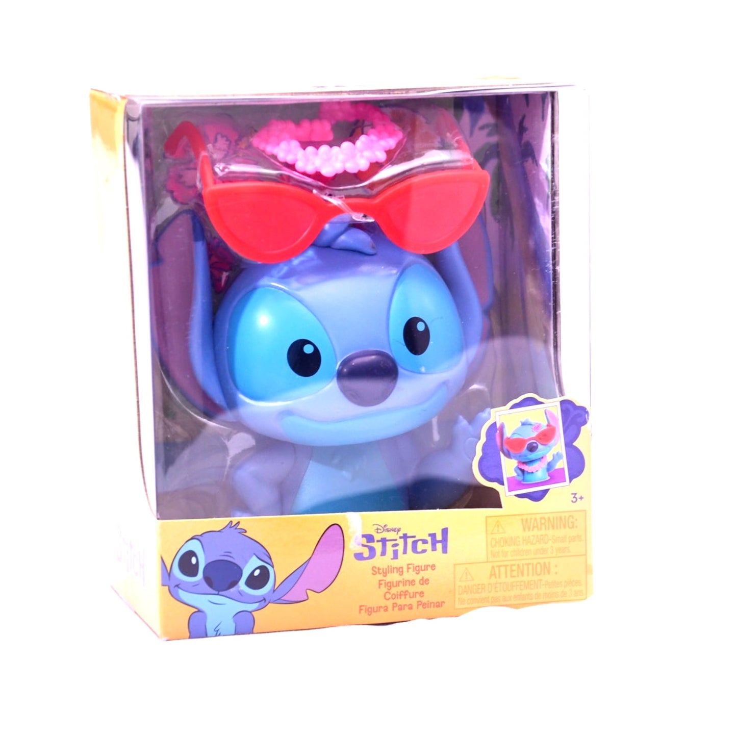Disney Stitch Styling Figure with Sunglasses & Lei Toy Figure NIB Lilo & Stitch