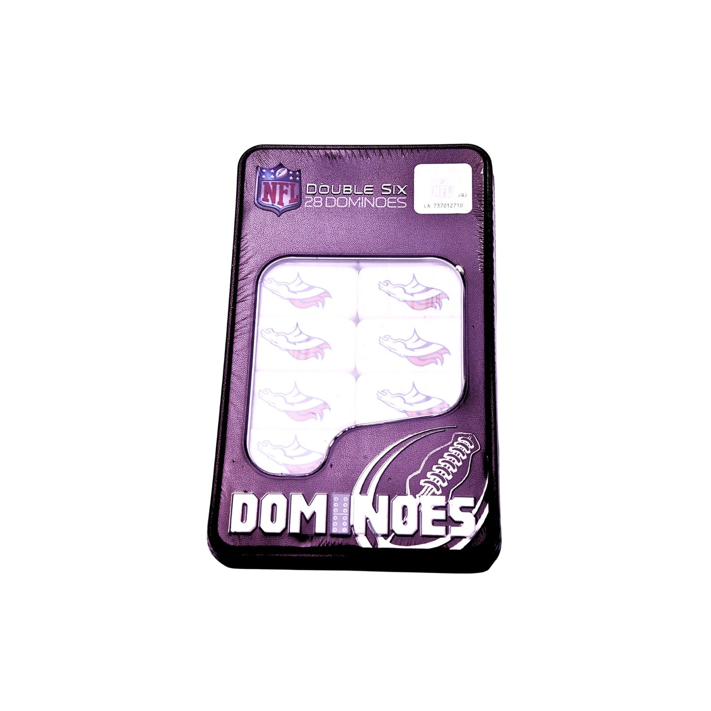 NFL Denver Broncos Double Six 28 Dominoes Collector Edition Tin Sealed New