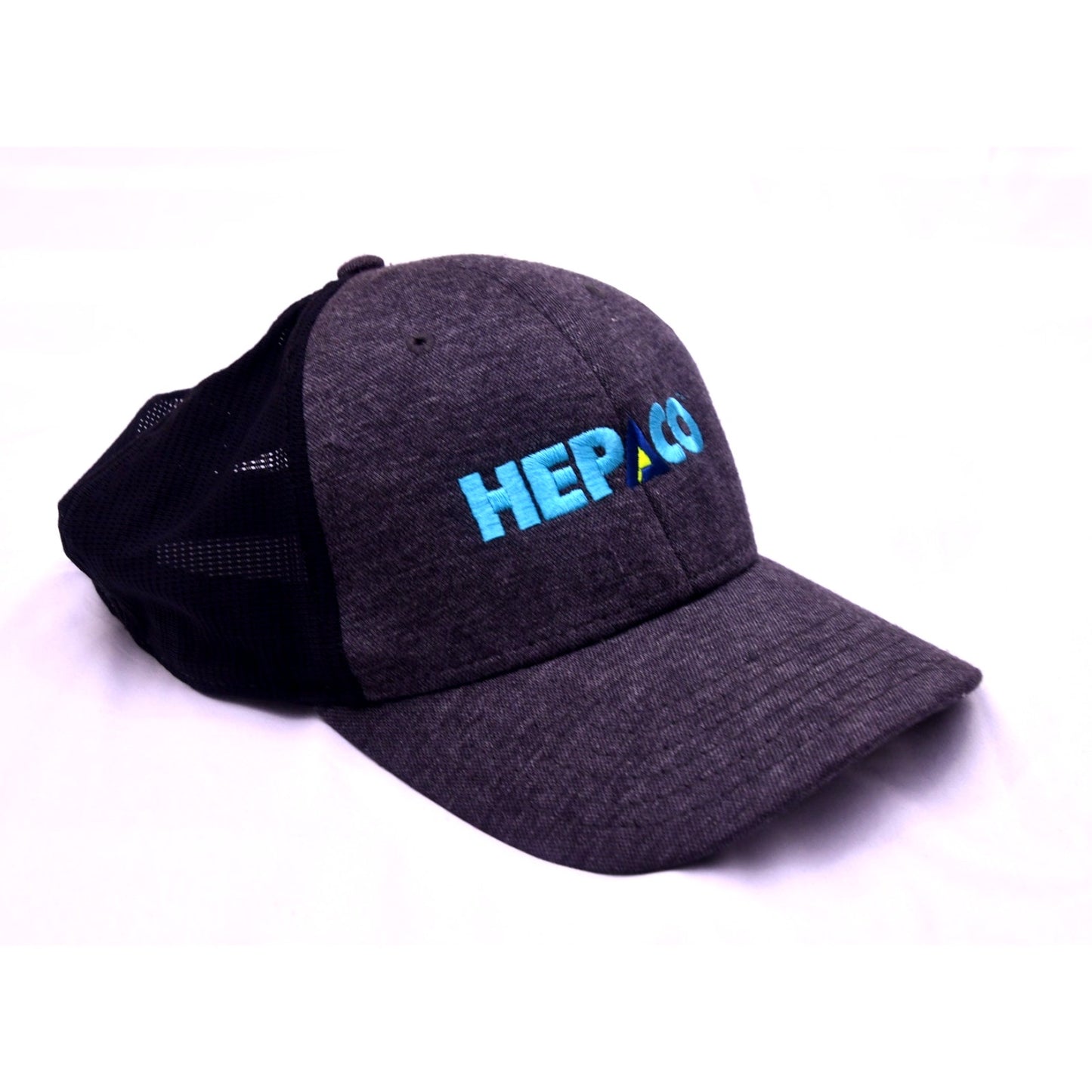HEPACO Cap America Trucker Hat Heather Gray Black Mesh Snapback Adjustable Cap