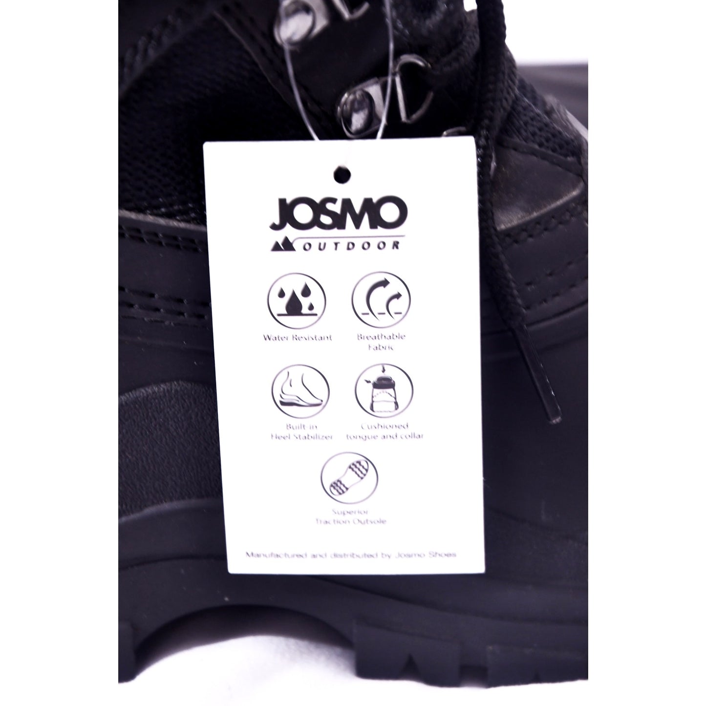 Josmo Outdoor Men's Duck Boots Winter Snow Waterproof Lace Up Black Size 8 NWT